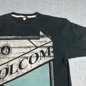 Volcom‎ Stone Mens Graphic T-Shirt Black Short Sleeve Crew Neck Size M